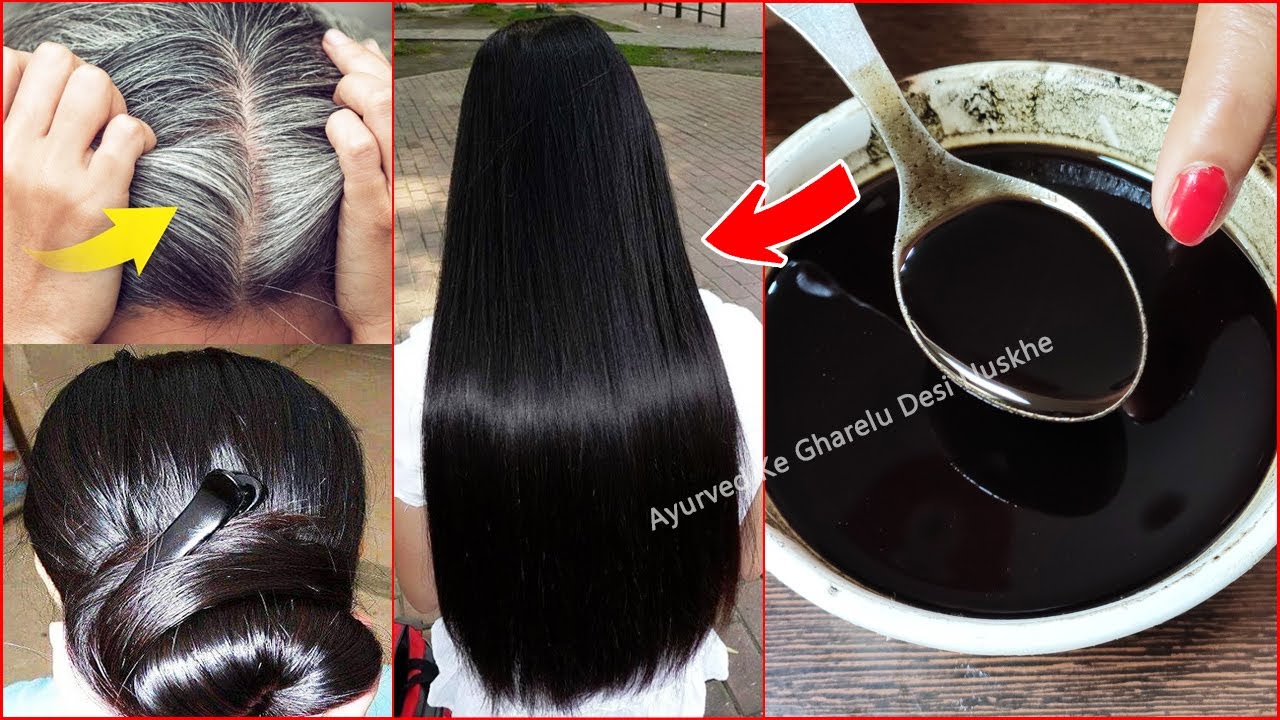 How to Make Hair Black, Safed Balo Ko Kala Karne Ka Tarika - Ayurved ke Gharelu  Desi Nuskhe